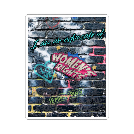 I ❤️ Women's Rights sticker, vibrant design promoting advocacy & empowerment on glossy paper.