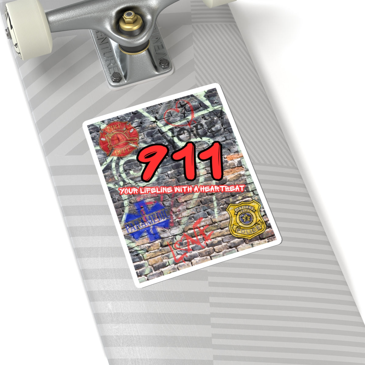 911 Tribute Sticker – First Responders & Community Support | Graffiti Street Art